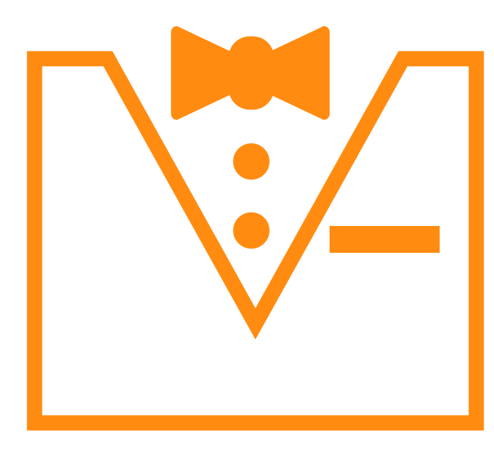 Waiter uniform vector transparent