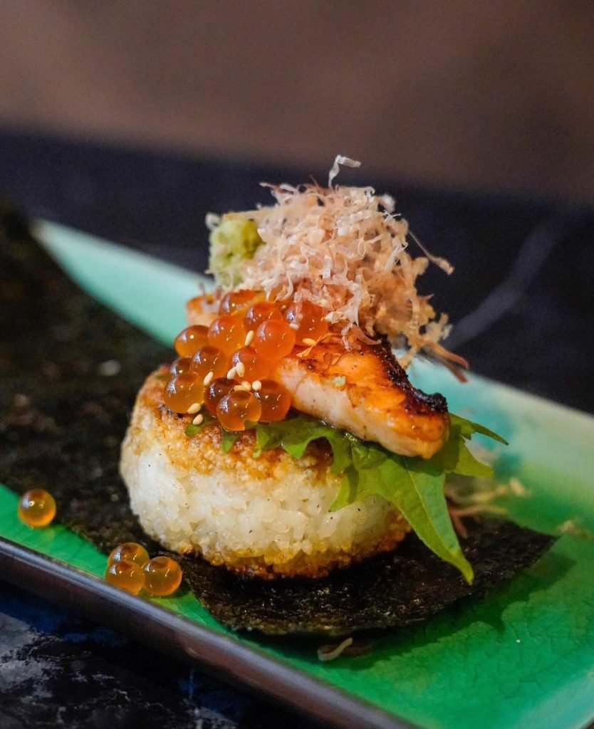 A modern Japanese appetizer from Bincho at Min Jiang