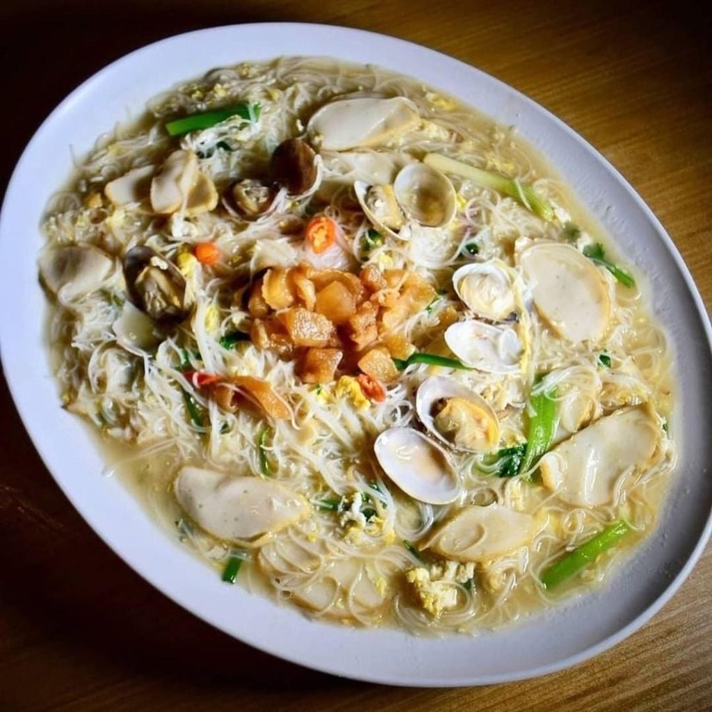 A large white oval platter from Famous JB laden with Lala White Bee Hoon