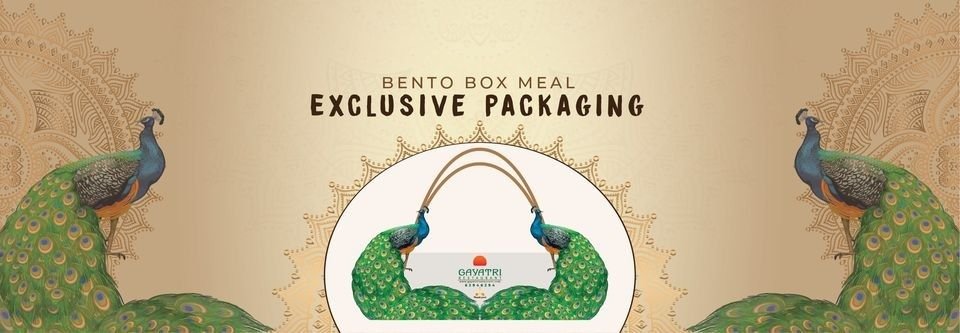 Gayatri Restaurant Kerala Cuisine advertises their Bento Box Meal with Exclusive Packaging