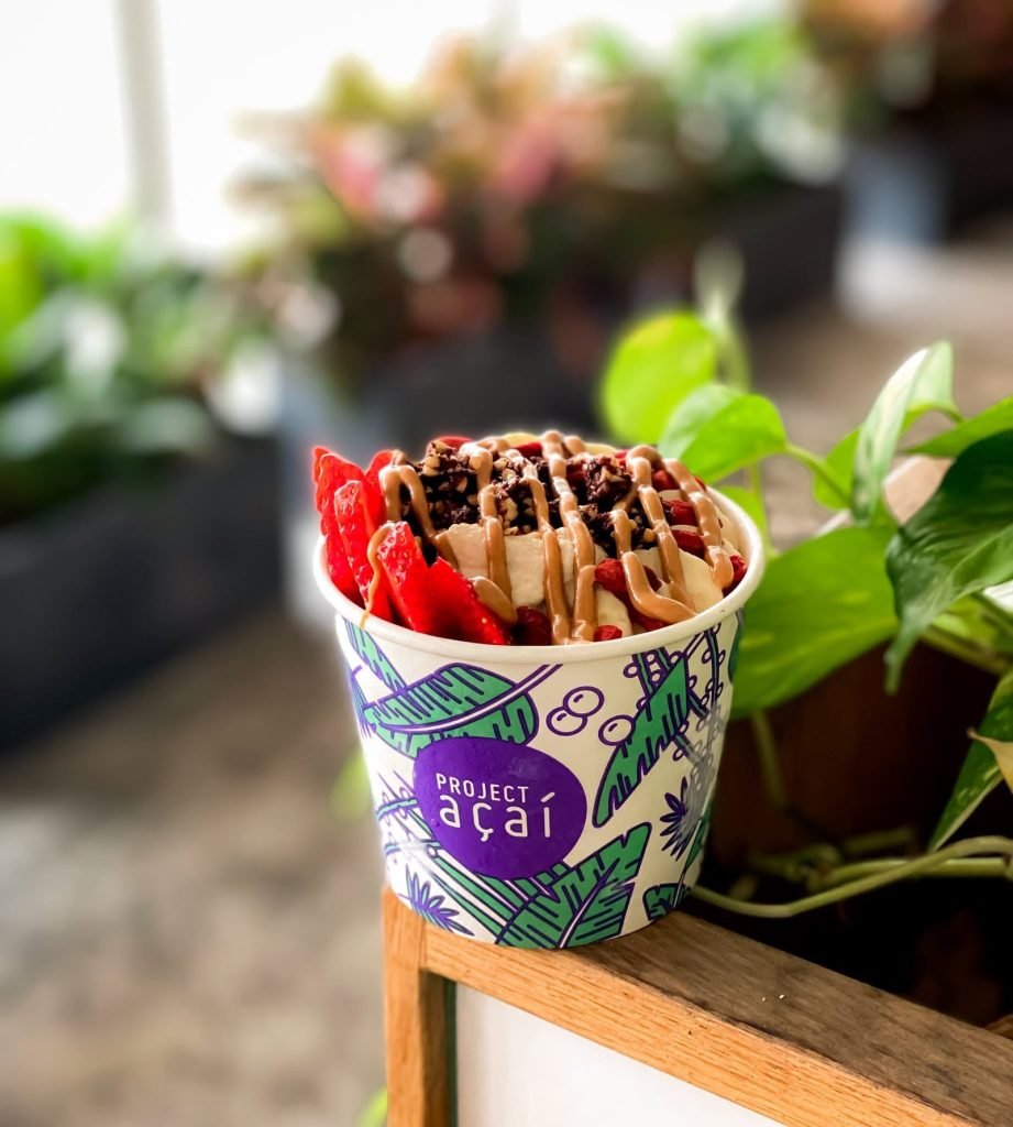 Close-up of a delicious looking açaí bowl from Project Açaí