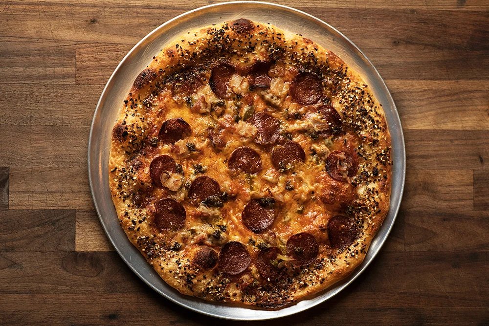 orchard food blue label pizza restaurant