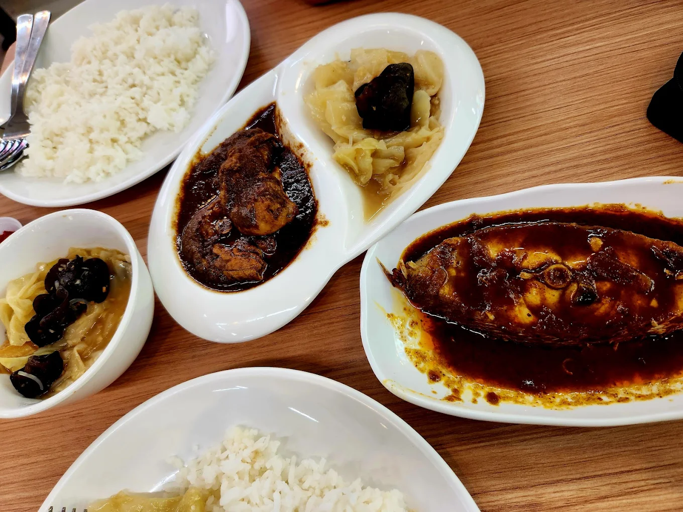 ayam buah keluak and assam fish meal