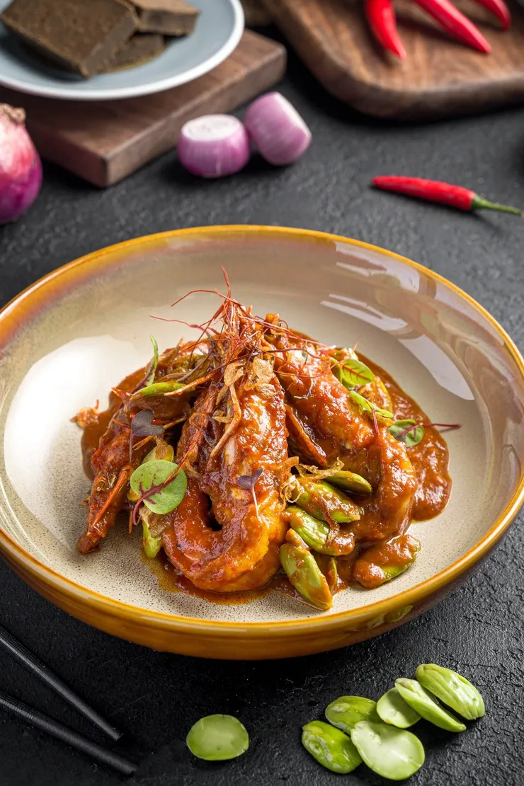 dish of Sambal Udang Petai 