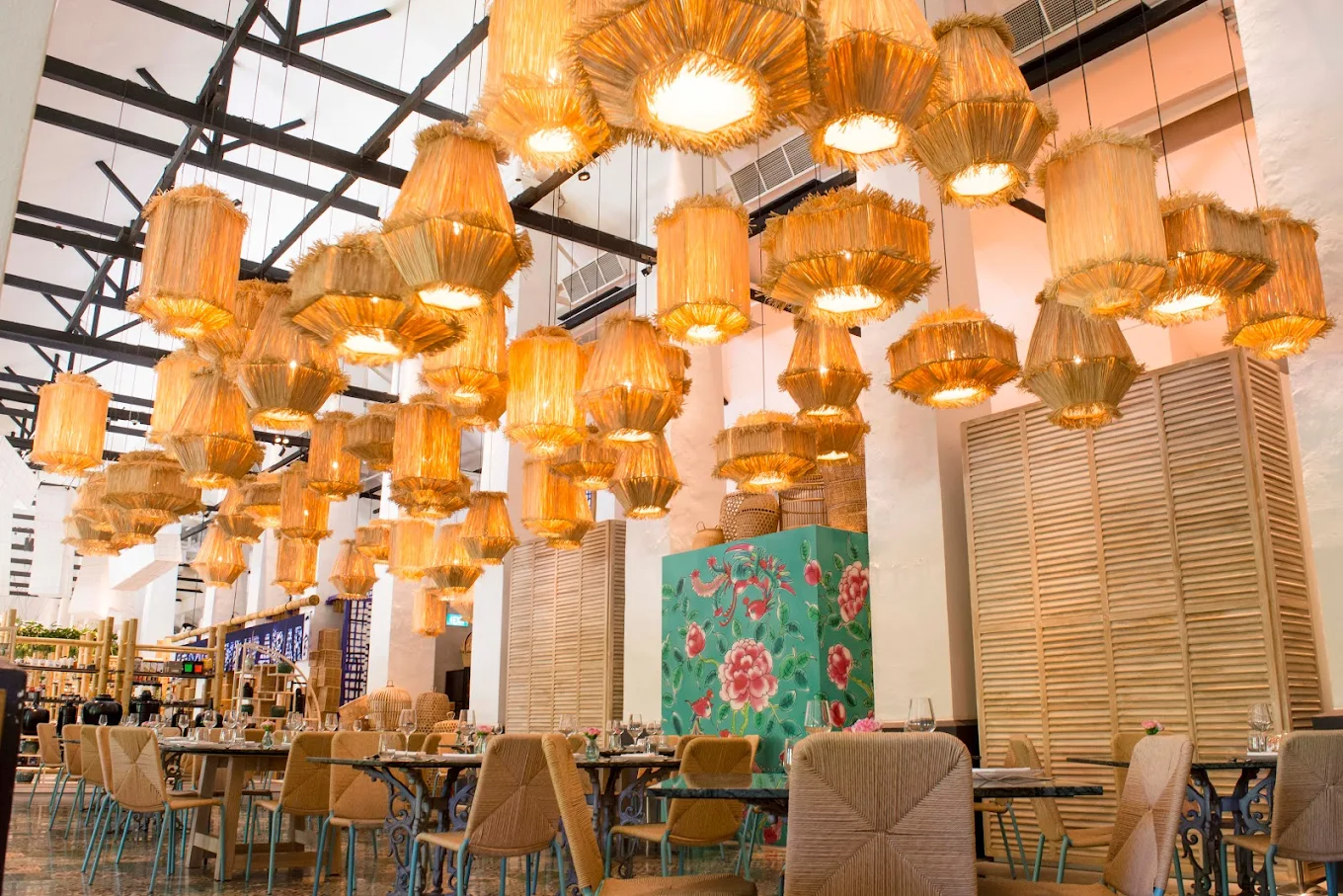 The interior dining room of Candlenut restaurant