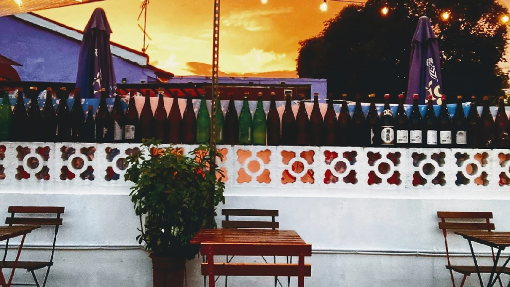 A beautiful sunset view from Olibier Rooftop Bar