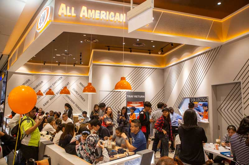 storefront of A&W Jewel Changi Airport