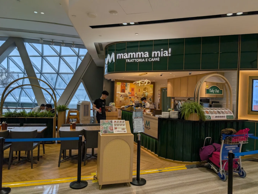 storefront of mamma mia trattoria e caffè